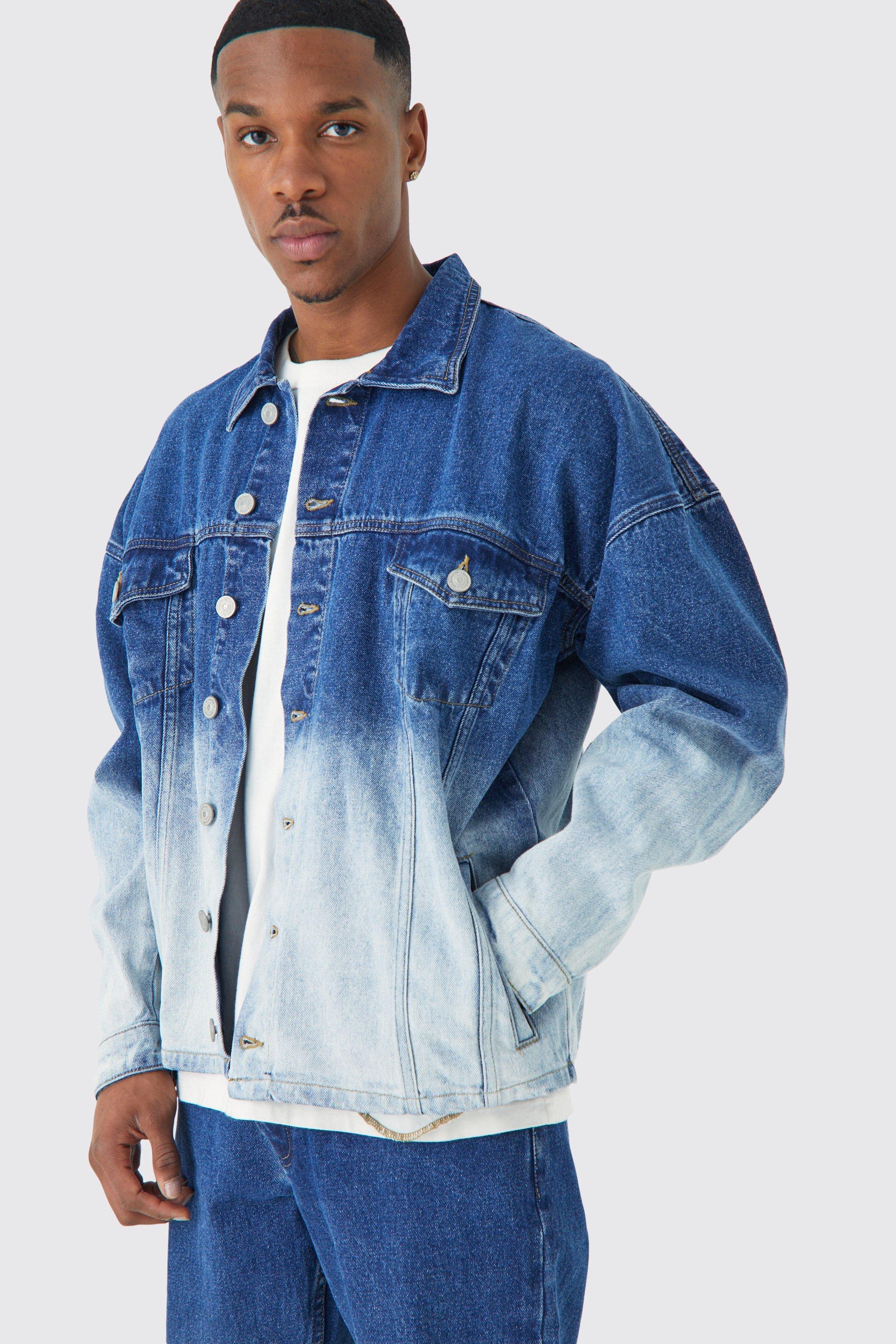 Ombre denim jacket sale